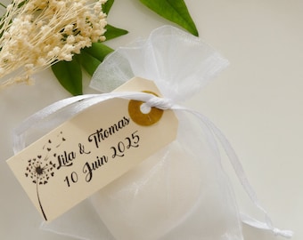 Personalized heart soap Baptism Wedding Lily of the valley scent soap 25 gr