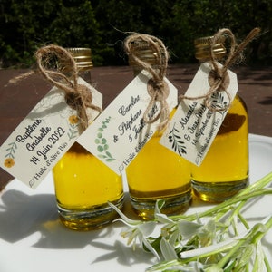 Personalized Provence Olive Oil Bottle 50ml - Personalized Wedding Baptism Guest Gift