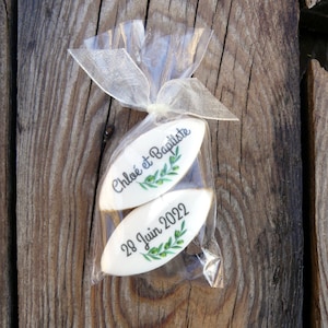 Personalized guest gift Wedding Baptism - 2 personalized Calissons d'Aix-en-Provence