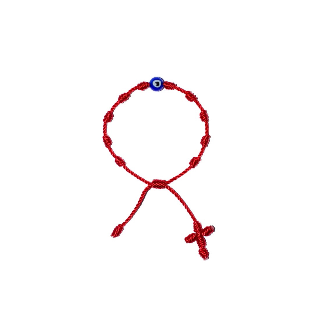 Blue Evil Eye Baby Rosary Bracelet Protection, Newborn, Son/Daughter