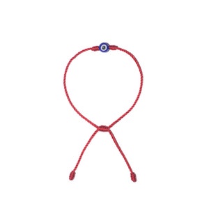 Minimalist Blue Evil Eye Adult Bracelet (Red String) • Protection, Handmade, Pulsera Mal De Ojo, Good Luck Charm, Men, Women