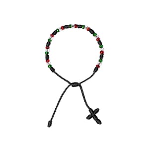 Black Mexico Rosary Bracelet w/ Czech Beads • Handmade, Minimalist, Mexican Bracelet, Premium Bracelet