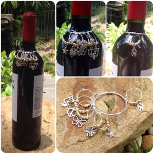 Colorful Wine Glass Charms for Celebrations - Handcrafted