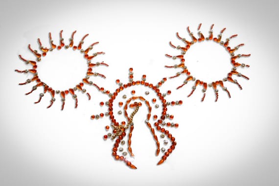 Erotic lingerie & Burlesque Dancer Nipple Crystals - boobie cover Nipple Pasties, BDSM, Burlesque, Bondage !
