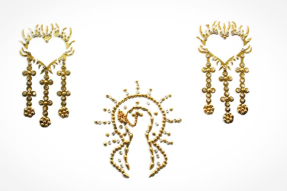 Non Piercing Nipple jewelry Pasties Intimate - Nipple Pasty Exotic Golden Pasty Non Piercing Nipple Pasties Jewels Crystals Rhinestones. !!