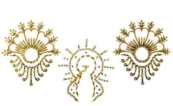 Gold Nipples Jewelry Pasties Covers Gemstone Pasties Lingerie, Gold Burlesque Costume Lingerie, Valentines Day Pasty Vajazzle