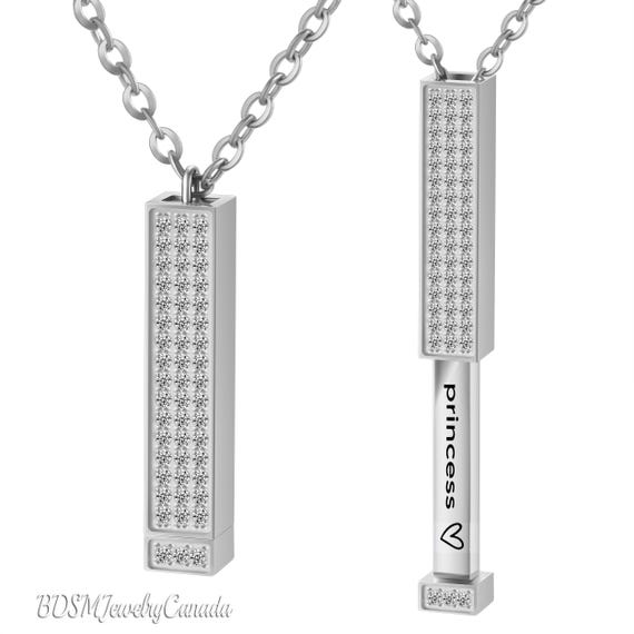 BDSM "Princess" Kinky Necklace Jewelry - Bondage Submissive Pendants- Daddy Sexy Erotic Gift for Her, DDLG Little, Wife, Girlfriend, Partner