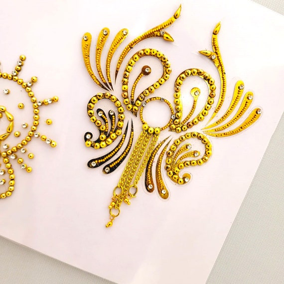 Showgirl Burlesque Sexy Nipple Costume for Showgirl Pasties Breast Pasty Non Piercing Nipple Bijoux Flamboyant With Dangling Tassel