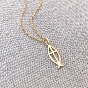 Fish Cross Necklace 