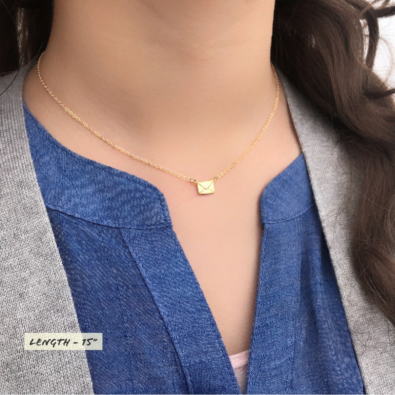 Elegant Envelope Pendant Necklace