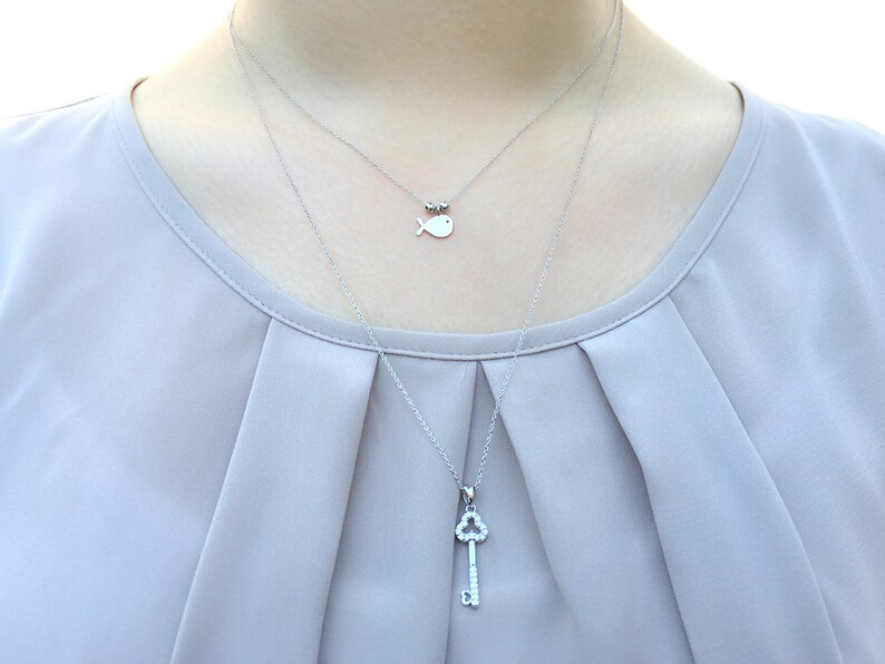 Fish Necklace \u2022 Children Necklace \u2022 Matte Finished Tiny Breathing Goldfish \u2022 Dainty Necklace \u2022 Handmade \u2022 Good for Children/'s Birthday Gift