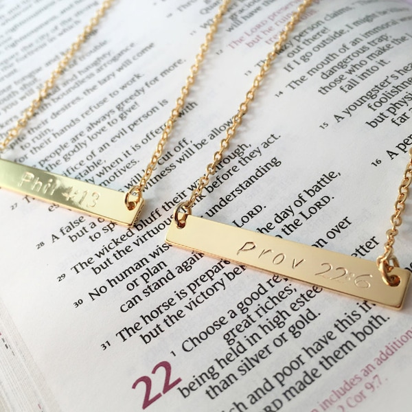 Bible Verse Jewelry Etsy