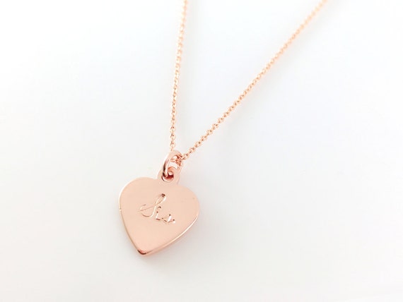 Gold Heart Necklace,Reversable Gold Heart,Gold Heart,Mothers Necklace,Girlfriend Necklace,Wife Necklace,Sisters