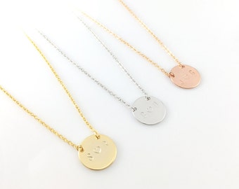 Disc Necklace • Personalized • Initial Heart Initial • Initials • Good for Sweethearts, Birthday, Bridesmaid & all Meaningful Gift
