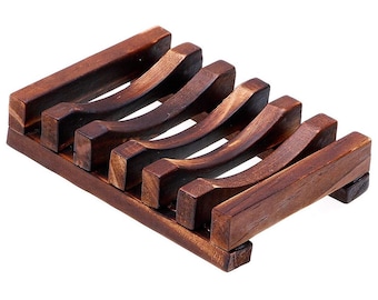 Jabonera de bambú orgánico natural / Jabonera con drenaje / Soporte para jabón / Cero residuos / Ecológico / Jabonera sostenible / Sin plástico / Vegano
