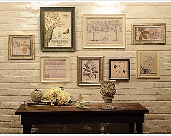 Foto Frame Set, Set di 8 Vintage Photo frame Collection, parete creativa decorazione (RD8L)