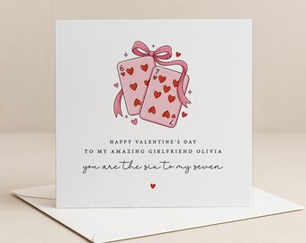 Tarjeta de San Valentín 6-7 - Tarjeta Six Seven - Tarjeta 67 - Cualquier texto