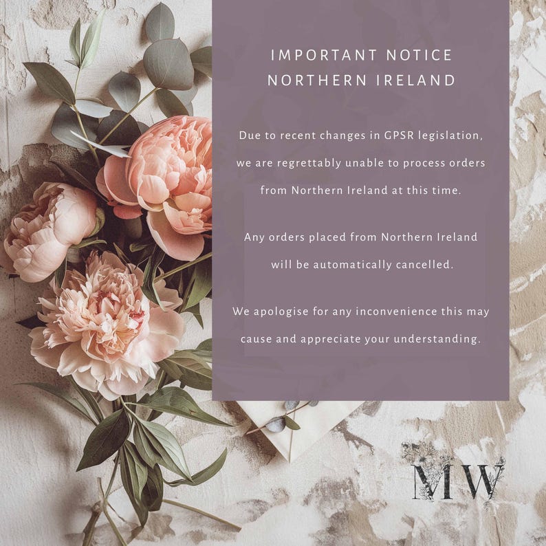 May include: Important notice regarding orders from Northern Ireland. Due to recent changes in GPSR legislation, we are unable to process orders from Northern Ireland at this time. Any orders placed from Northern Ireland will be automatically cancelled. We apologize for any inconvenience this may cause and appreciate your understanding.