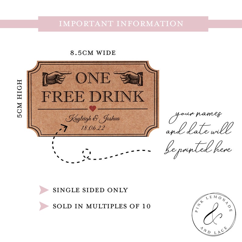 Free Drinks Token Wedding Drinks Token One Free Drink Etsy Free Drinks Token Wedding Drinks Token One Free Drink Etsy