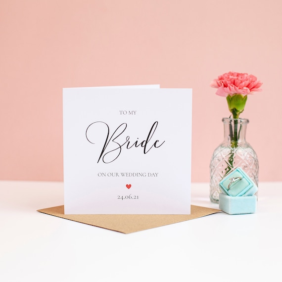 Bride Card Card for Bride To my Bride Card On our Etsy