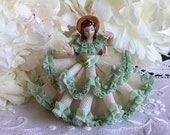 Dresden Karl Heinz Klette Original Germany seated crinoline lady figurine Southern Belle