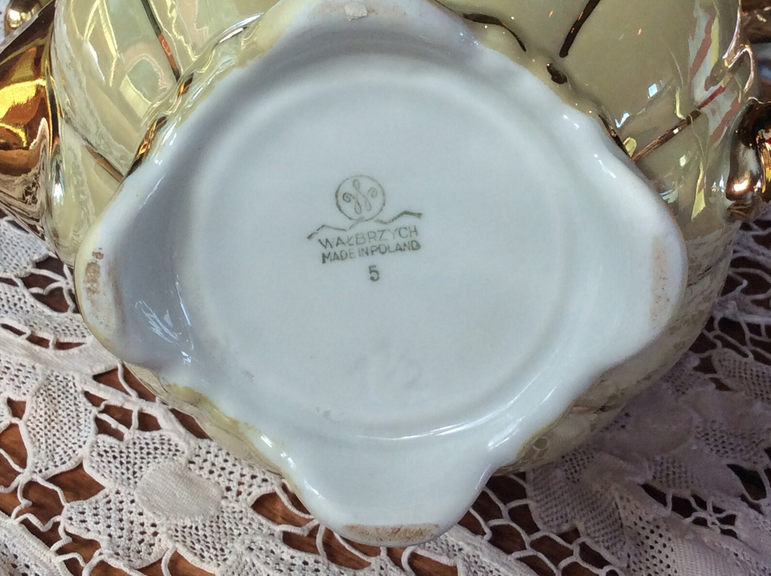 Beautiful Walbrzych Poland Coffee or Teapot Yellow Luster Etsy