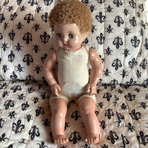Antique Effanbee Sweetie Pie compo and cloth doll crying sound working