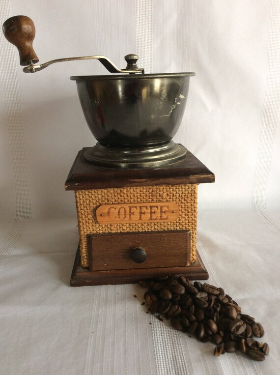 Vintage Coffee Mill Manual Grinder French Kitchen Decor Etsy