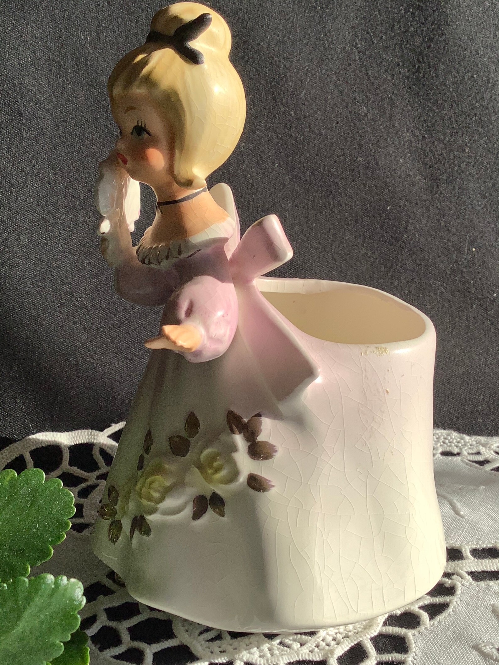 Relpo Girl K1551 Crinoline Lady Figurine Planter Vase Etsy