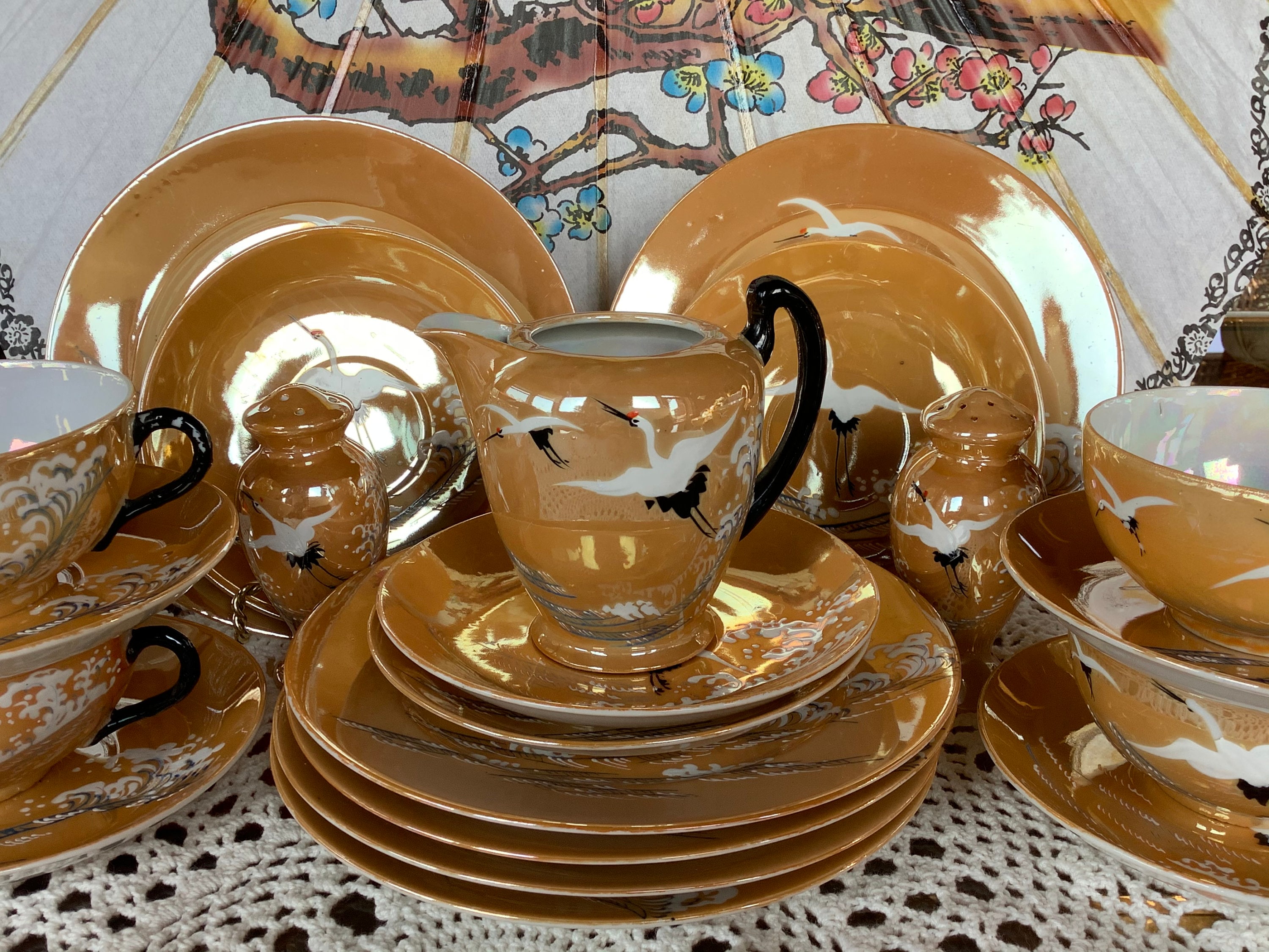 Kitchen & Dining Drinkware Drink & Barware Collectable Japanese Teaset