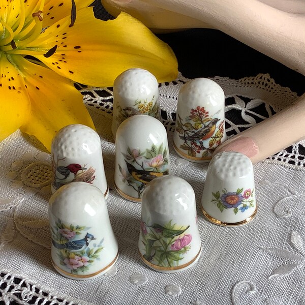 Bone China Thimble Etsy