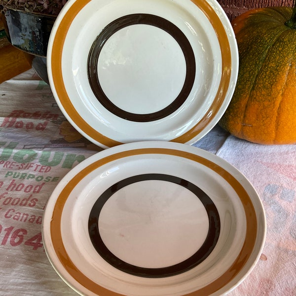 Vintage Colleen Carrigaline Irish dinner plate brown stripes replacement