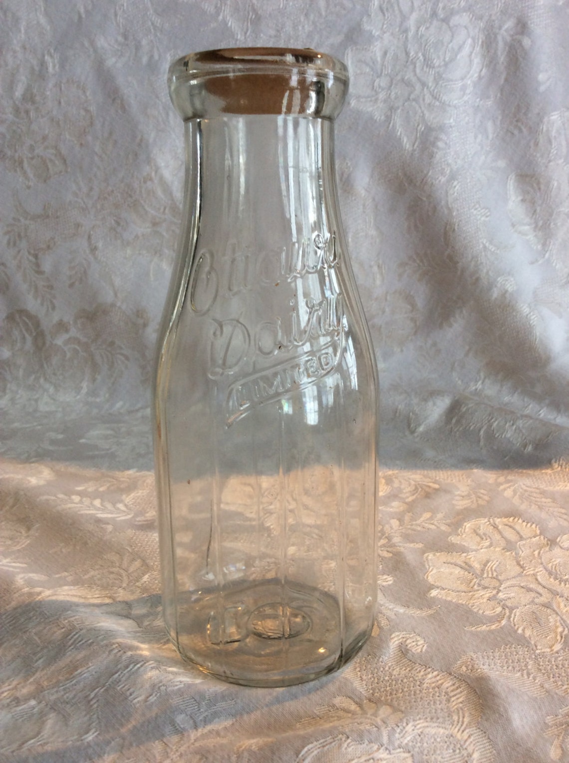 Vintage Absolutely Pure Milk Dairy Bottle 1965 Tatcher's Etsy