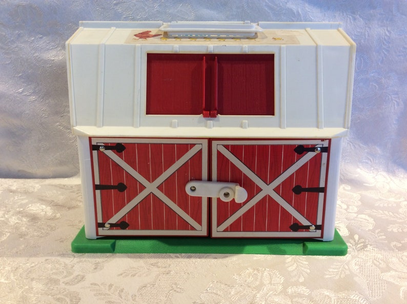 Vintage Fisher Price Farm Red Barn Little People Toy 1986 Etsy