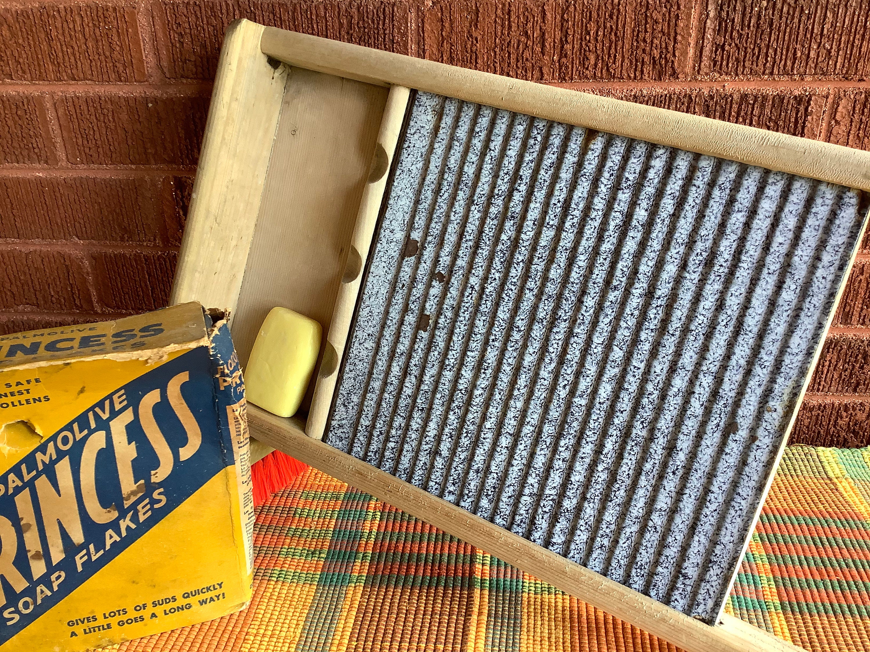 Antique Blue Speckles Enamel Washboard General Steel Wares Etsy