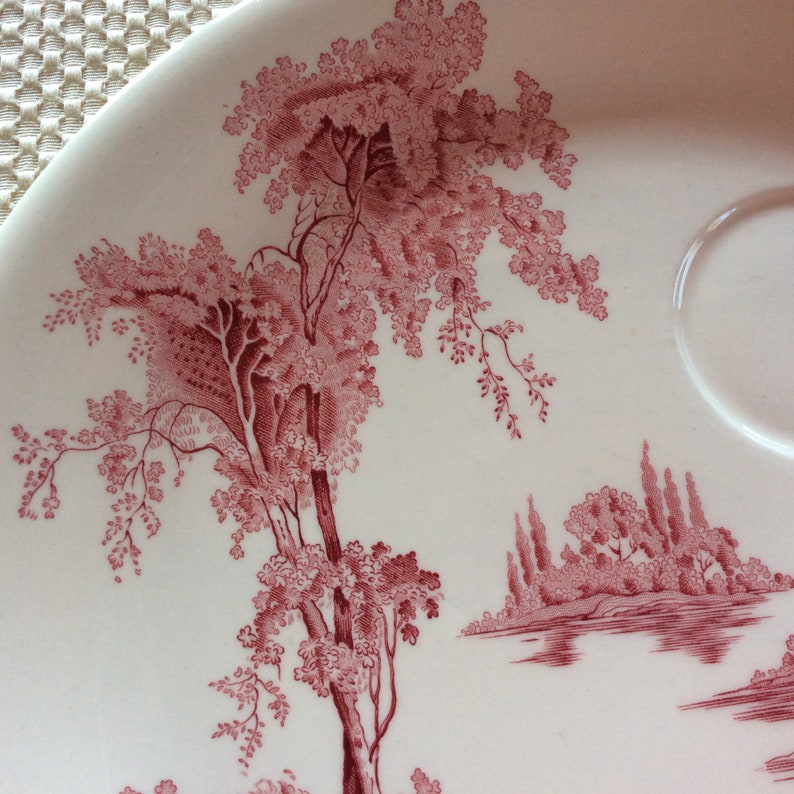 Johnson Bros sandwich plate The old mill collection red