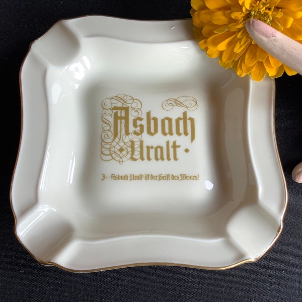 H&Co Selb Asbach Uralt ashtray German Brandy promotional gift Bavaria