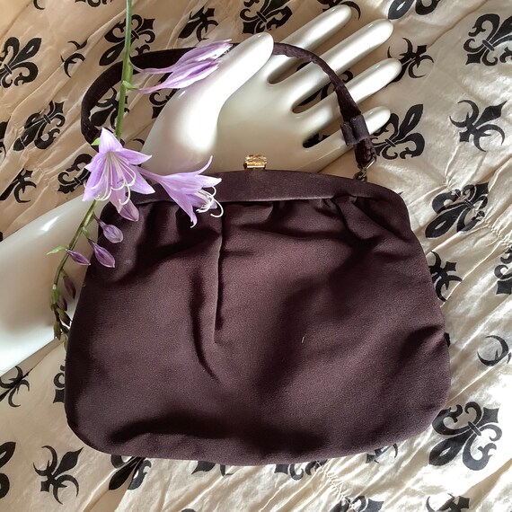 Bolso de mano vintage en color marron chocolate fabricado en EE. UU. Etsy Espana
