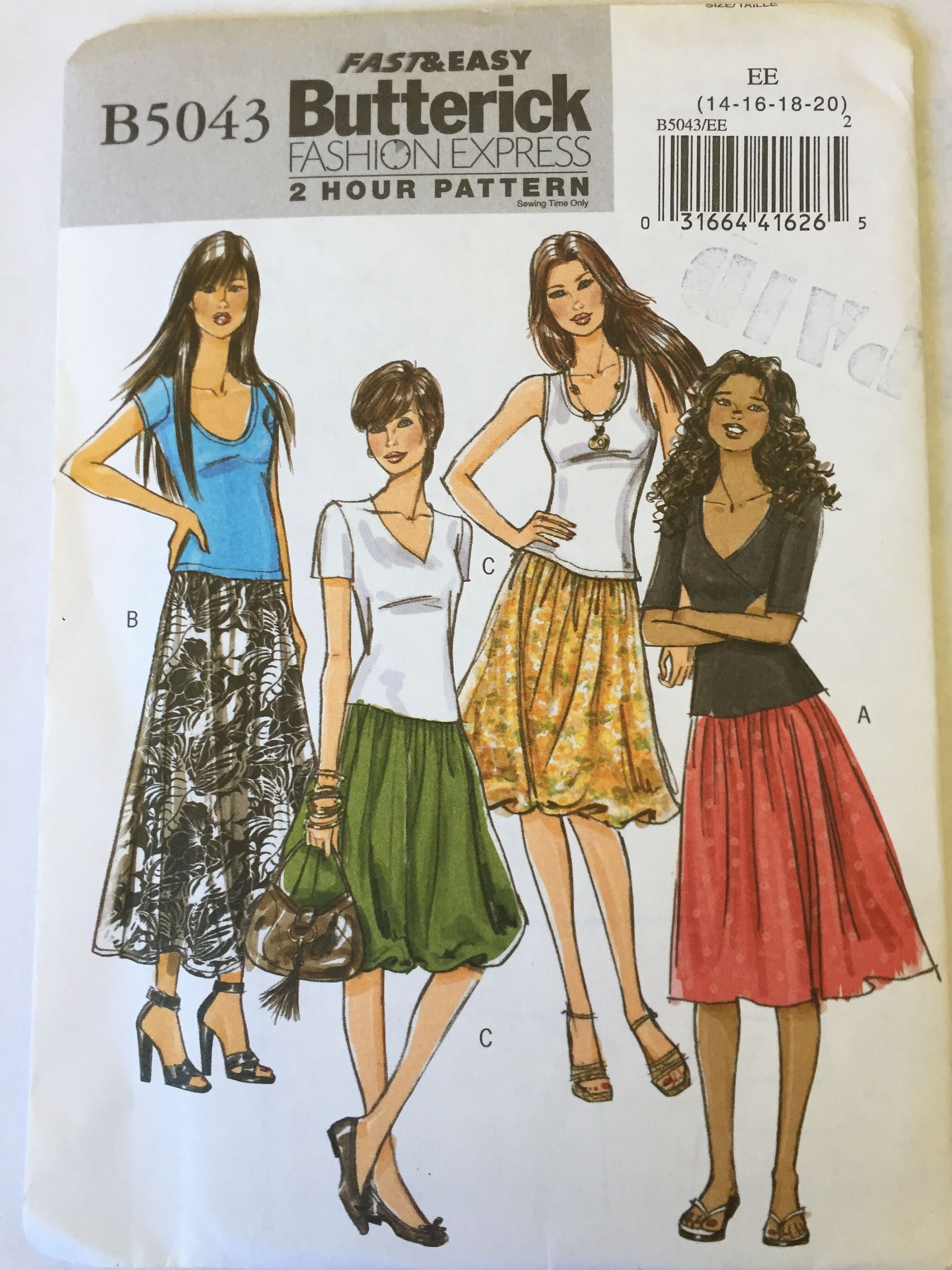 Butterick 4500 Misses/' Skirts *Compare @ $12 Sewing Pattern