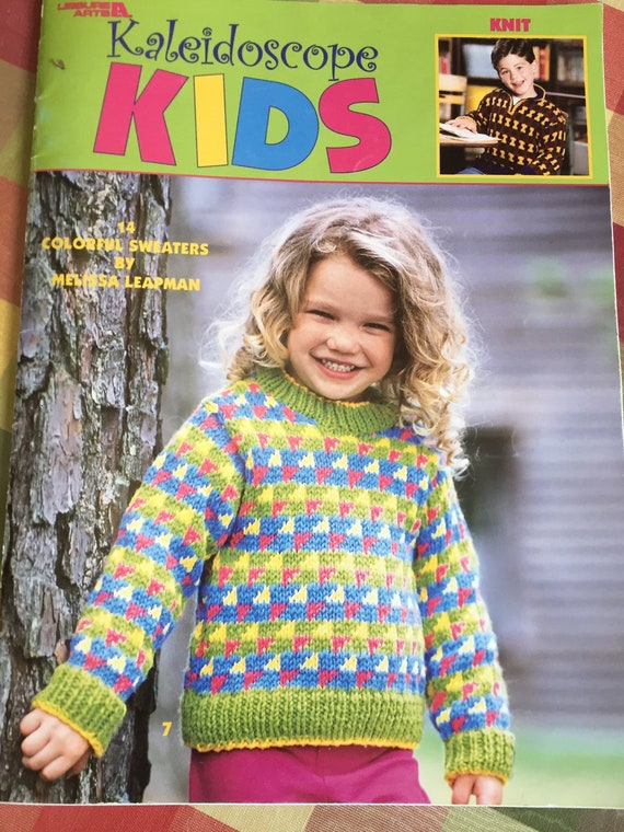 Knitted Children S Sweater Pattern Fair Isle Knitting Pattern Boys Girls Sweater Pattern Kaleidoscope Kids By Melissa Leapman
