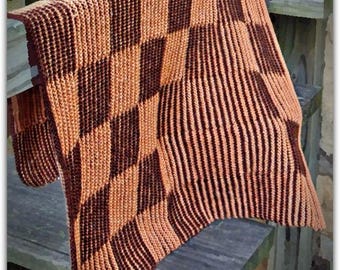Shadow Knit Babydecke-Muster: Schachbrettmuster (PDF Pattern