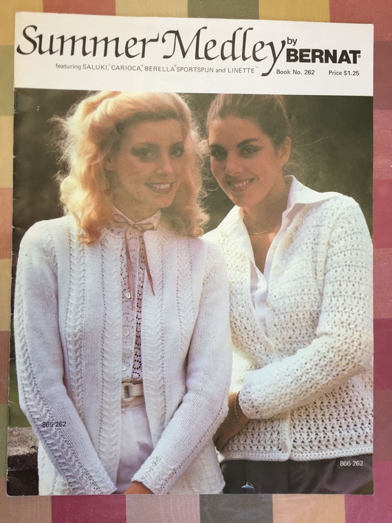Summer Medley By Bernat Knitting Pattern Crochet Pattern Women S Cardigan Women S Pullover Sweater Men S Pullover Sweater Summer Medley By Bernat Knitting Pattern Crochet Pattern Women S Cardigan Women S Pullover Sweater Men S Pullover Sweater