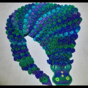 Crochet Dragon Shawl Scarf