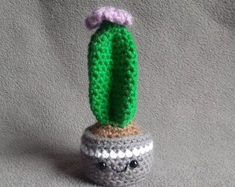 Mini Cereus Cactus Buddy Stuffed Crochet Amigurumi Houseplant Plushie