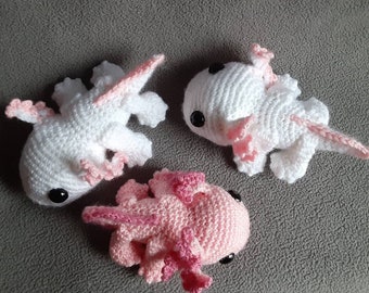 Baby Axolotl Stuffed Crochet Amigurumi Plushie