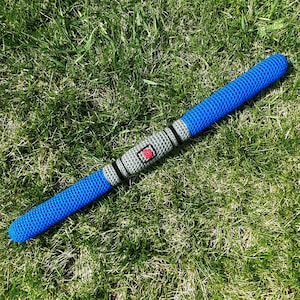 Double Blade Light Saber Toy Crochet Amigurumi Sword Plushie