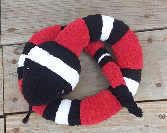 Snake Plushie Crochet Amigurumi Stuffed Customizable Snake Toy