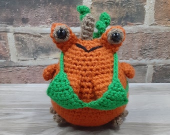Pumpkin Frog Boobkin Saggy Boob Frog Funny Gift Crochet Amigurumi Plushie