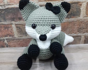 Fox or Wolf Baby Crochet Amigurumi Stuffed Plush Woodland Animal Toy