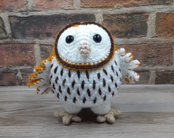 Barn Owl Crochet Stuffed Amigurumi Plushie